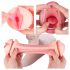 Vibeconnect - realistický ústa a umelá vagína masturbátor (naturálny-čierny)