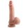 Dual Density - realistické dildo s prísavkou, semenníky - 18cm (naturál)