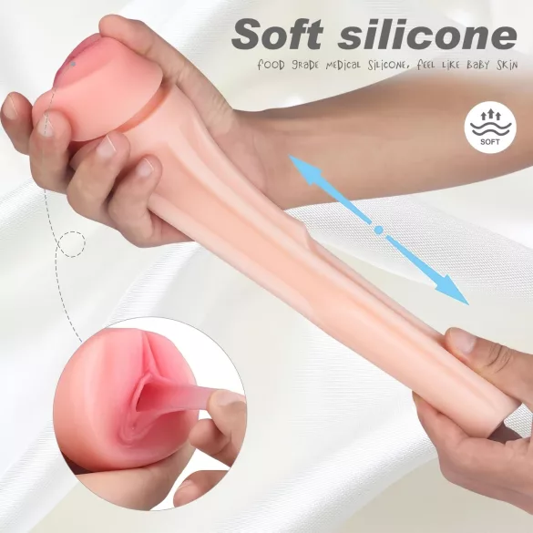 Sex HD Marcus - realistická umelá vagína v puzdre - čierna/prírodná