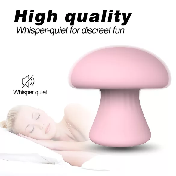 Magic Mushroom - nabíjateľný tvárový masér (ružový)