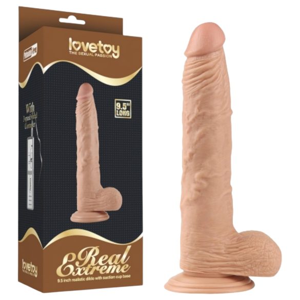 Lovetoy Real Extreme - realistický dildo s prísavkou - 24 cm