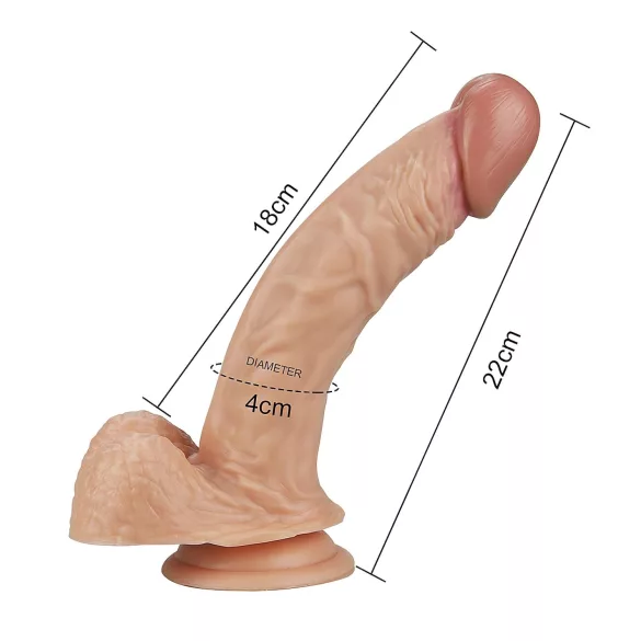 Lovetoy Real Extreme - G-bod dildo - realistický - 21 cm - telová farba