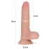 Lovetoy Nature Cock - realistický dvojvrstvový dildo - 18cm - telová farba