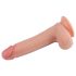 Lovetoy Prírodný Dildo - dvojvrstvový, realistický - 20cm (prírodná)