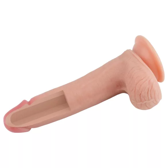 Lovetoy - realistický dvojvrstvový dildo - 20 cm - telová farba