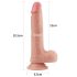Lovetoy Prírodný Dildo - dvojvrstvový, realistický - 20cm (prírodná)