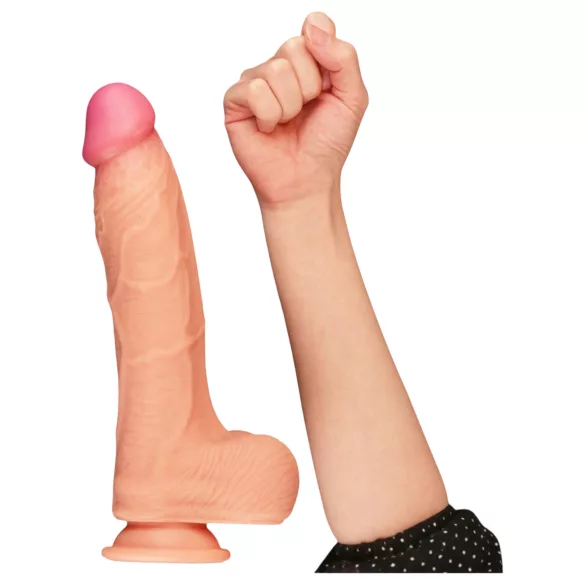 Lovetoy - realistický dildo - dvojvrstvové - 25 cm - telová farba