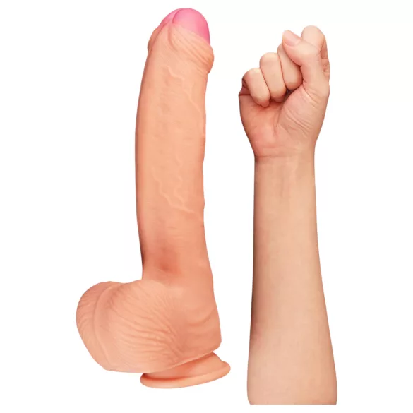 Lovetoy - realistický dvojvrstvový dildo - 28 cm - telová farba