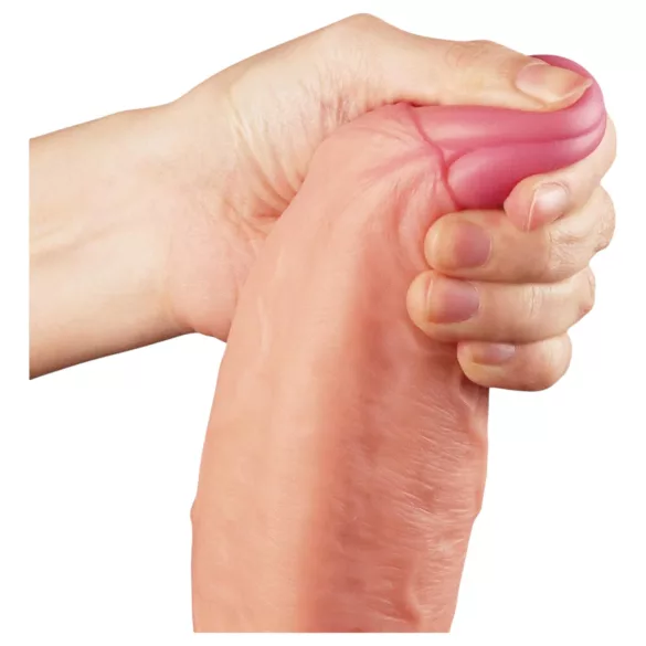 Lovetoy - realistický dvojvrstvový dildo - 28 cm - telová farba