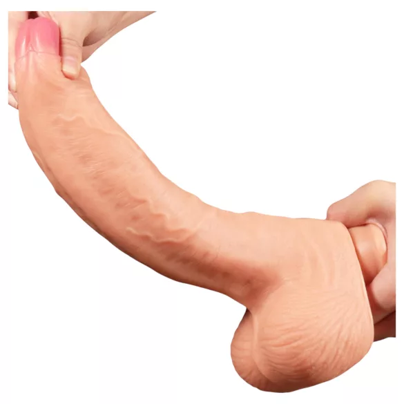 Lovetoy - realistický dvojvrstvový dildo - 28 cm - telová farba