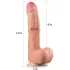 Lovetoy - realistický dvojvrstvový dildo - 28 cm - telová farba