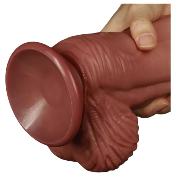 Lovetoy - realistický dvojvrstvový dildo - 26 cm - telová farba