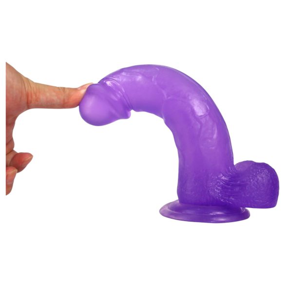 Lovetoy - realistický dildó s prísavkou - 20 cm - fialový