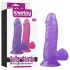 Lovetoy - dildo s prísavkou - 15 cm - fialová