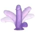 Lovetoy - dildo s prísavkou - 15 cm - fialová