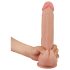 Lovetoy Sliding-Skin - dvojvrstvové dildo - 23cm (prírodné)