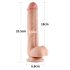 Lovetoy Sliding-Skin - dvojvrstvové dildo - 23cm (prírodné)