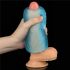 Lovetoy Training Master - 2-stranný rebrovaný masturbátor (modrý)