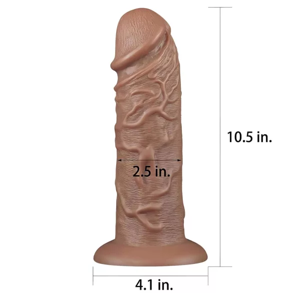 Lovetoy Chubby - realistický dildo s prísavkou - 25 cm - telová farba