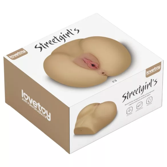 Lovetoy Streetgirl's - umelá vagína a anál torzo - natur