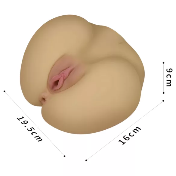 Lovetoy Streetgirl's - umelá vagína a anál torzo - natur