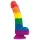 Lovetoy Prider - realistický silikónový dildo - 19 cm - dúhová farba