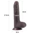 Lovetoy - dvojvrstvové dildo - realistické prevedenie - 18 cm - hnedá