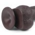 Lovetoy Sliding-Skin - dvojvrstvové dildo - 23 cm (hnedé)