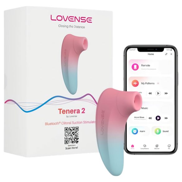 LOVENSE Tenera 2 - inteligentný stimulátor na klitoris (modrá-ružová)