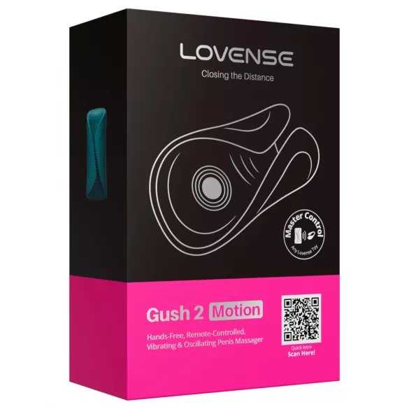 Lovense Gush 2 - vibrátor na žaluď ovládaný aplikáciou (tyrkysový)