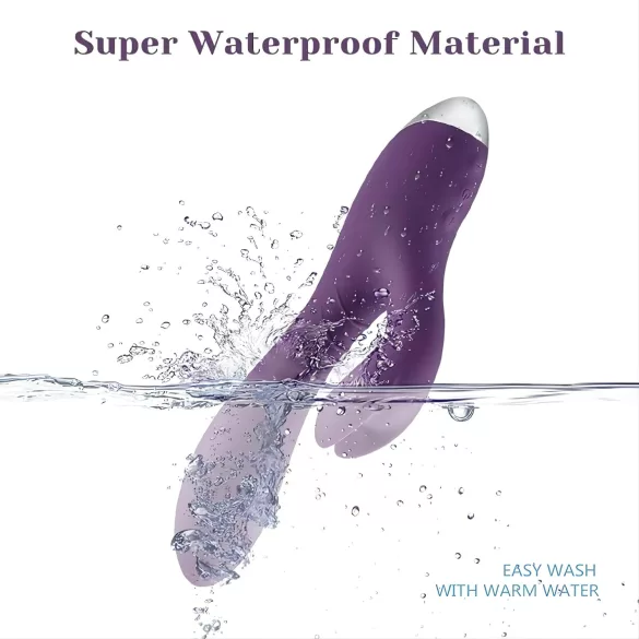 Tracy's Dog - vibrátor rabbit s dráždičom klitorisu - vodotesný - fialový