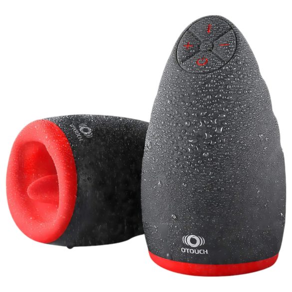 OTOUCH - masturbátor ústa - vibračný, nabíjateľný - čierny