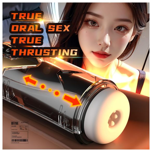 Leopard - masturbátor s vtlačením - čierny