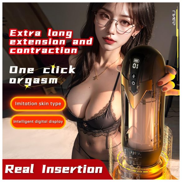 Leopard - masturbátor s vtlačením - čierny