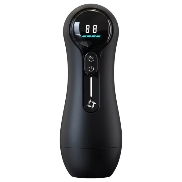 Leopard - masturbátor s vákuom - čierny