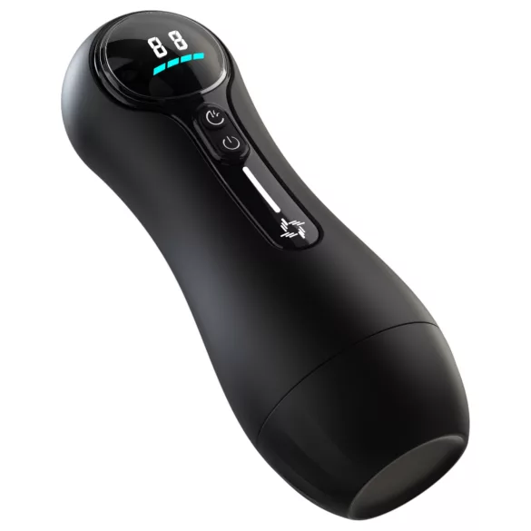 Leopard - masturbátor s vákuom - čierny