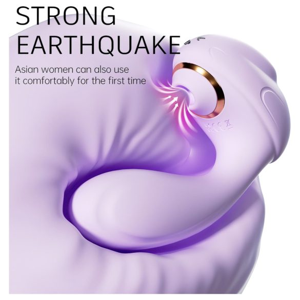 Leopard - vibrátor s prísavkou a vibráciou - fialový