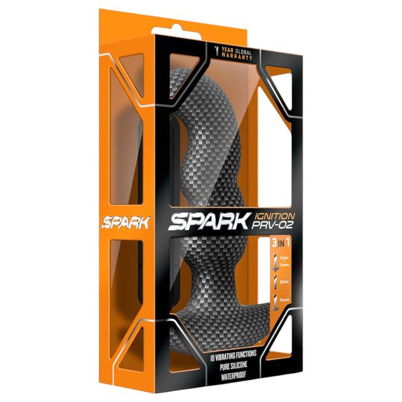 Blush Spark - análny vibrátor - vodotesný - čierny