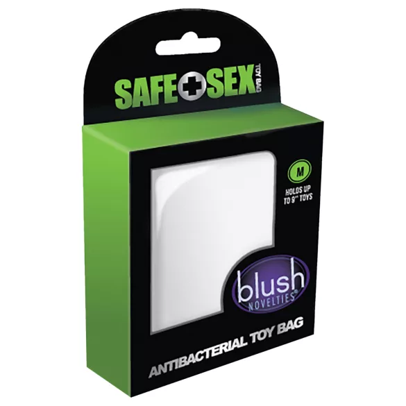 Safe Sex - antibakteriálne diskrétne úložné vrecúško - biele (M)