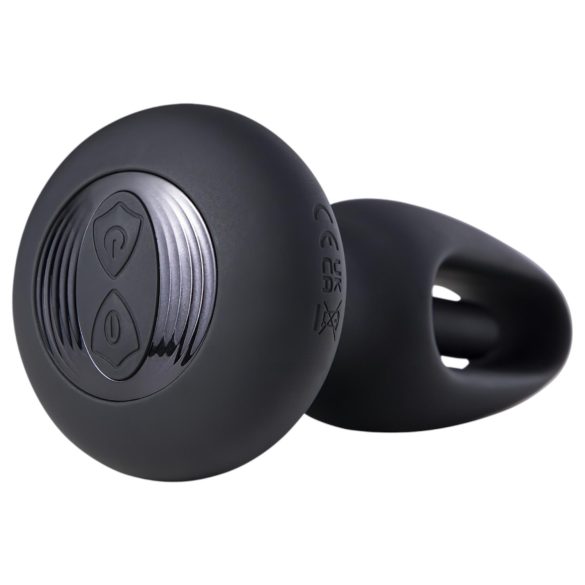 Honey Play Box - anál vibrátor s jazýčkom - čierny