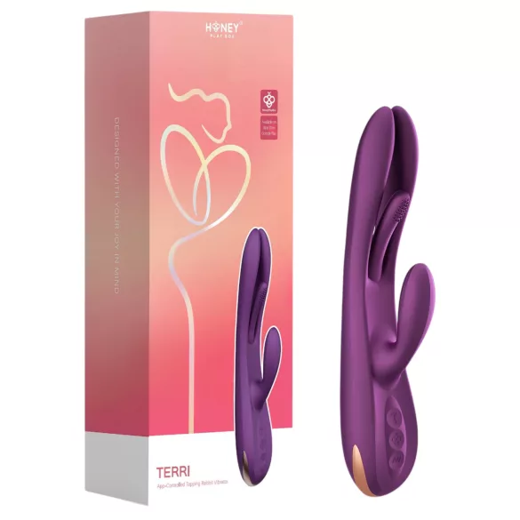 Honey Play Box Terri - vibrátor s ramenom na klitoris ovládaný aplikáciou (fialový)
