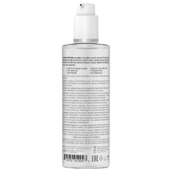 Wicked Simply Hybrid - lubrikačný gél na vodnej a silikónovej báze - 120ml