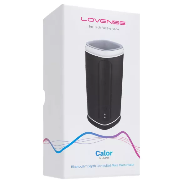 Lovense Calor - Aplikáciou ovládaný ohrievací masturbátor pre mužov (čierny)