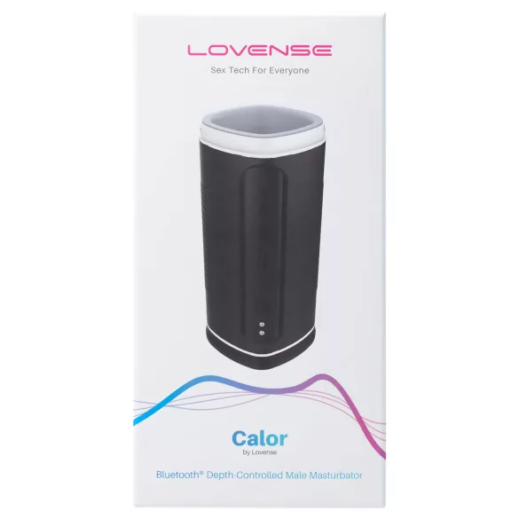 Lovense Calor - Aplikáciou ovládaný ohrievací masturbátor pre mužov (čierny)
