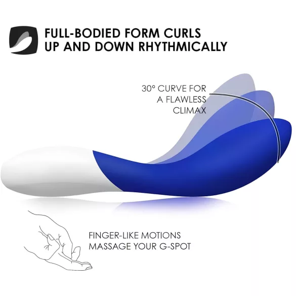 LELO Mona Wave - vibrátor na bod G - vodotesný - modrý