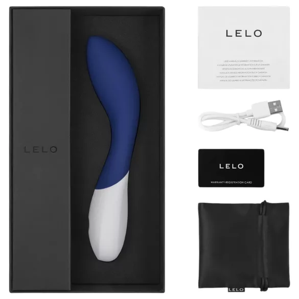 LELO Mona Wave - vibrátor na bod G - vodotesný - modrý