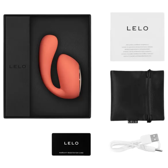 LELO Ida Wave - Aplikáciou ovládaný vibračný a rotačný vibrátor (korálový)
