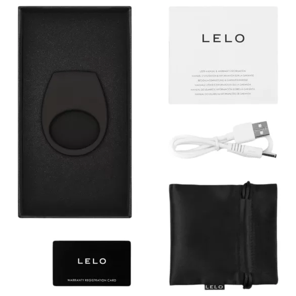 LELO Tor 3 - vibrátorový erekčný krúžok pre mužov ovládaný aplikáciou (čierny)