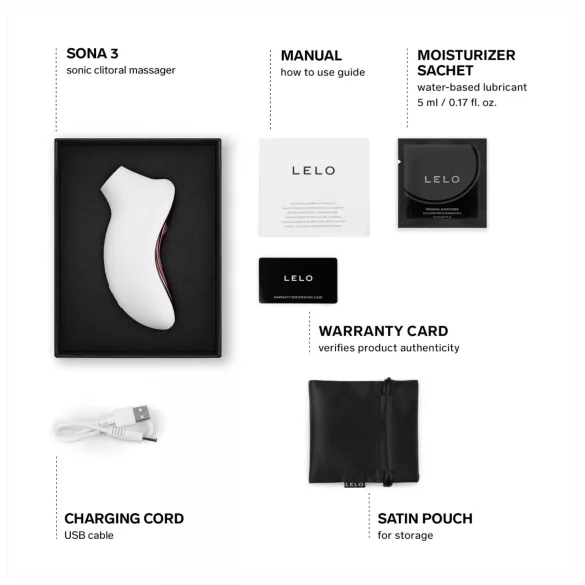 LELO Sona 3 - stimulátor klitorisu na vlny - biely