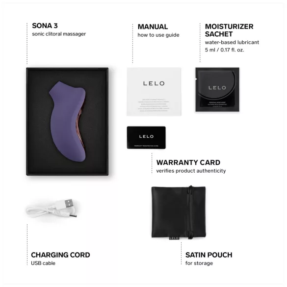 LELO Sona 3 - pulzačný stimulátor klitorisu - fialový